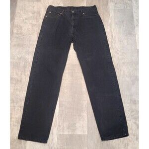 Levi's 550 Mens Straight Leg Black Jeans 38x36 (Tag 40x38) 100% Cotton Denim
